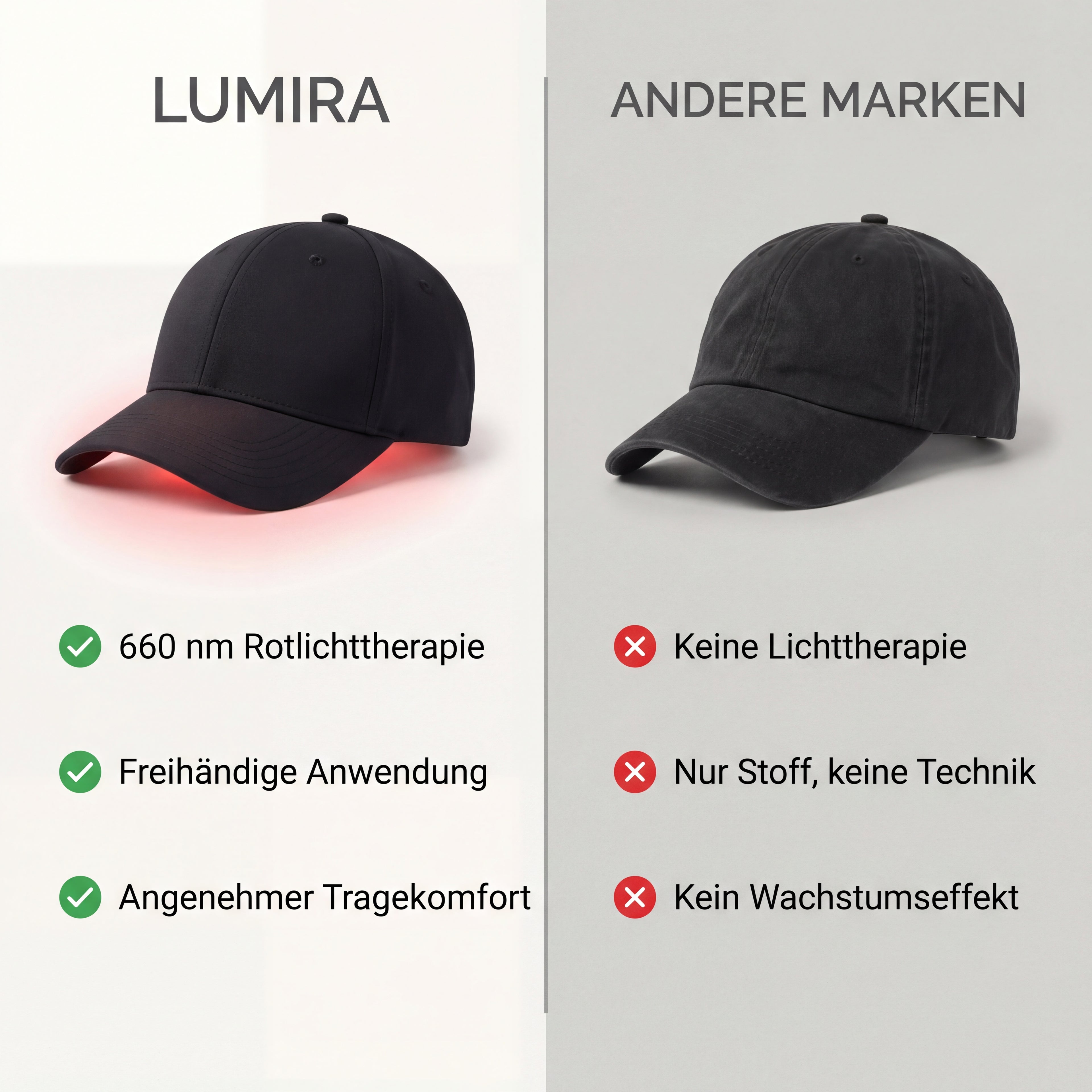 Lumira - Rotlichttherapie Kappe zur Behandlung von Haarwachstum